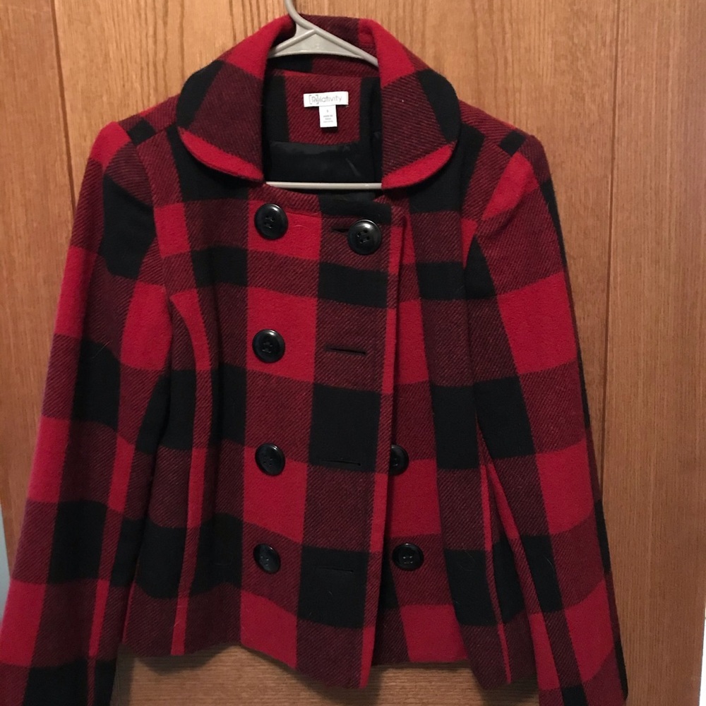 Women’s plaid dress coat